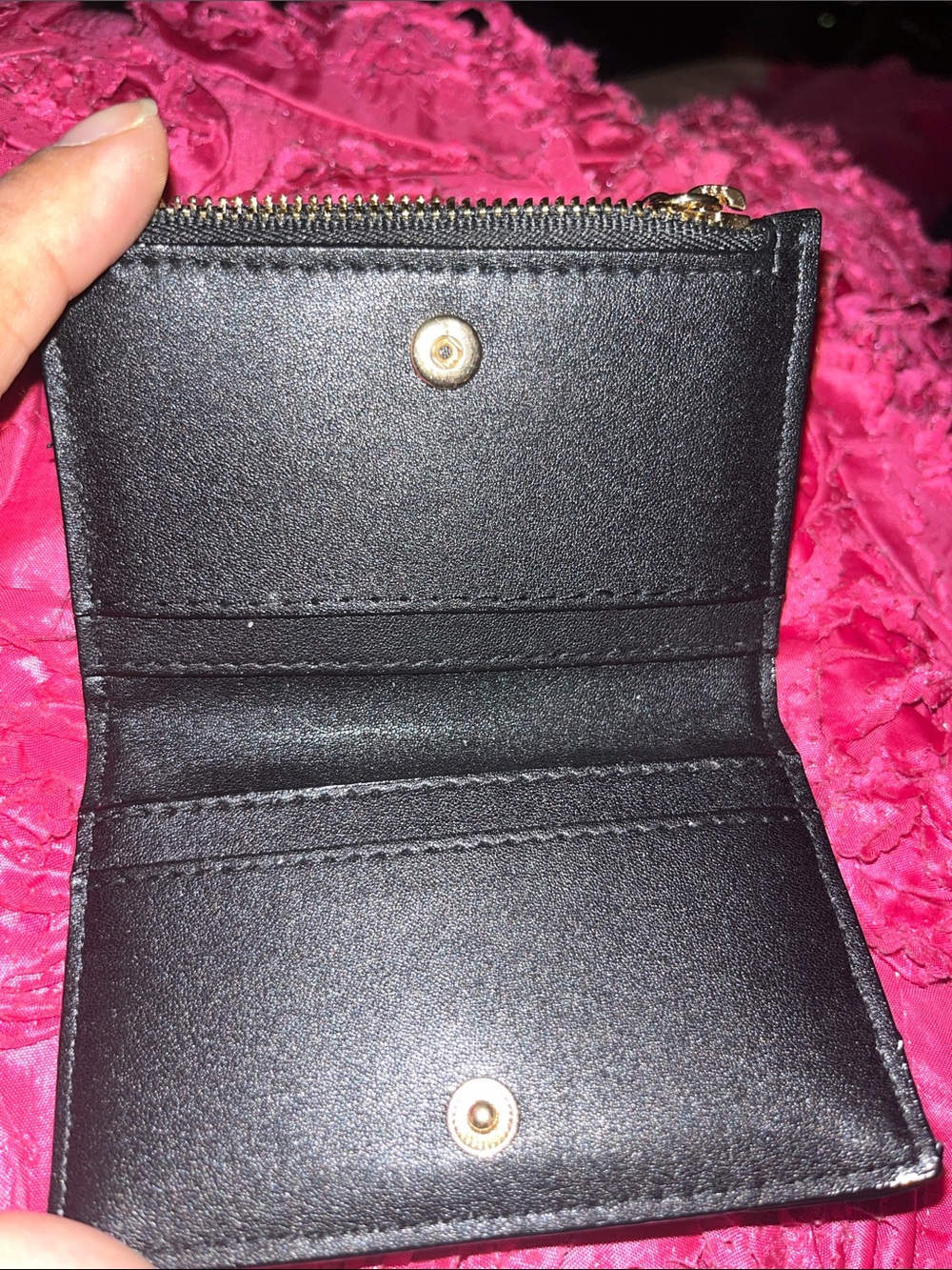 Victoria's Secret Black Quilted Leather Keyring Card Holder - Picture 2 of 3